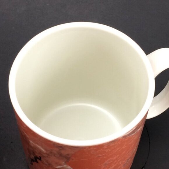 2 Vintage Siena Villeroy Boch Porcelain Tea Coffee Mugs Cups Salmon Orange - Picture 10 of 15